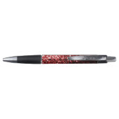 Donkere rode faux Glitter sparkles Glamor Personal Pen (Achterkant)