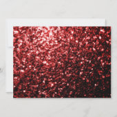 Donkere rode glitter sparkles Sweet 16 elegant scr Kaart (Achterkant)