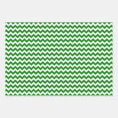 Donkere rode, groene en witte Chevron Inpakpapier Vel (Voorkant 2)