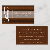 Donkere rode haarsalon, piekmooie Visitekaartjes (Voorkant / Achterkant)