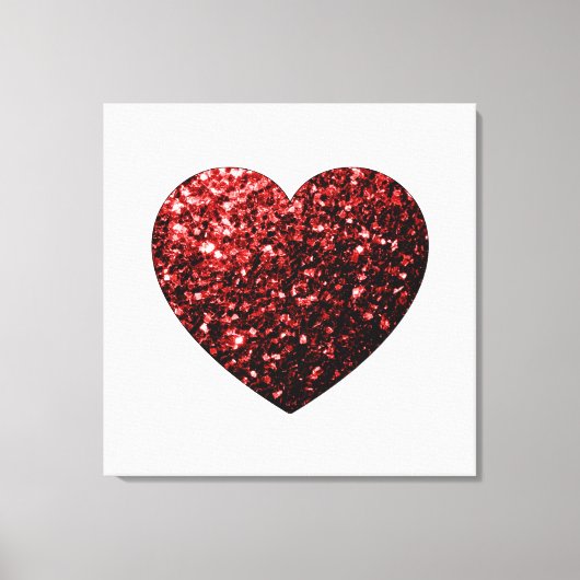 Donkere rode hartritme canvas afdruk (Voorkant)