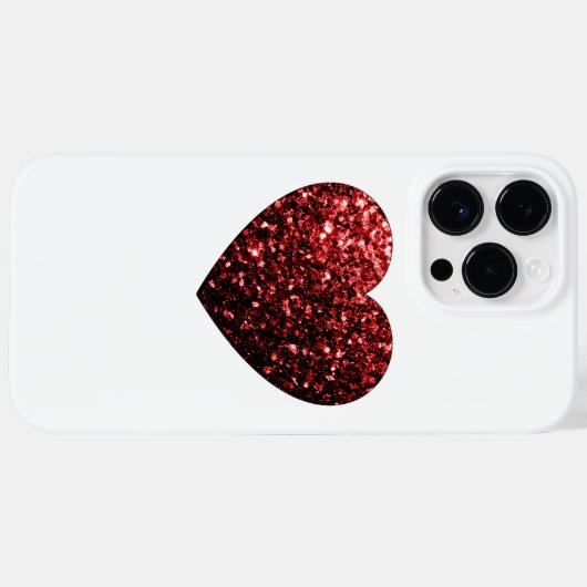 Donkere rode hartritme Case-Mate iPhone case (Achterkant (horizontaal))