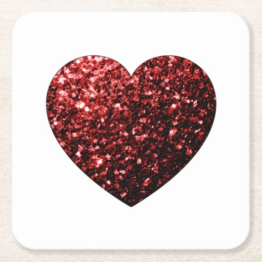 Donkere rode hartritme kartonnen onderzetters (Voorkant)