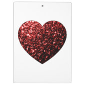 Donkere rode hartritme klembord (Achterkant)