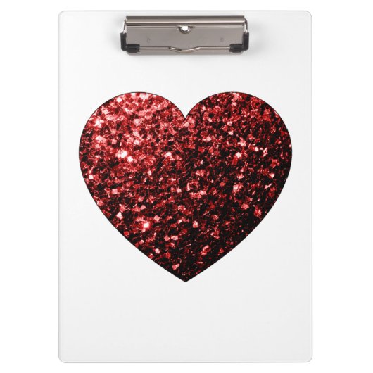 Donkere rode hartritme klembord (Voorkant)