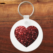 Donkere rode hartritme sleutelhanger (Voorkant)