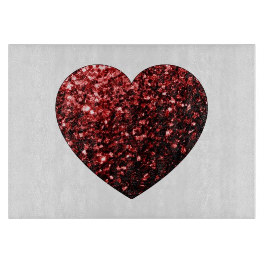 Donkere rode hartritme snijplank (Voorkant)