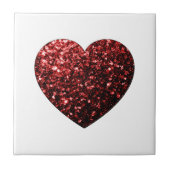 Donkere rode hartritme tegeltje (Voorkant)