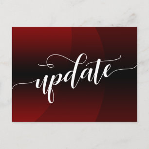 Donkere rode kromme stelt bericht over huwelijksup briefkaart