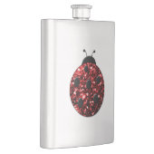 Donkere rode ladybug in glitter heupfles (Rechts)