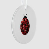 Donkere rode ladybug in glitter ornament (voorkant)