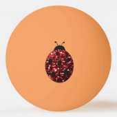 Donkere rode ladybug in glitter pingpongbal (Voorkant)
