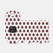 Donkere rode ladybug in glitter sparters Monogram Bedankdoosjes (Uitgevouwen)