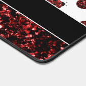 Donkere rode ladybug in glitter sparters Monogram Bureaumat (Hoek)