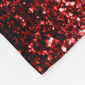 Donkere rode ladybug in glitter sparters Monogram Fleece Deken (Hoek)