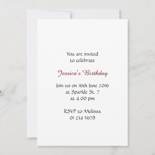 Donkere rode ladybug in glitter sparters Monogram Kaart (Achterkant)