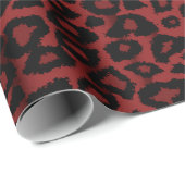 Donkere rode luipaard — Dierafdrukken Cadeaupapier (Rol Hoek)