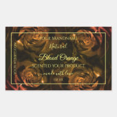 Donkere rode Oranje Rozen Tabletten voor grafische Rechthoekige Sticker (Voorkant)