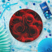 Donkere rode rozen voor je Bord (Feest)