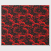 Donkere rode rozen voor jou cadeaupapier (Vlak)