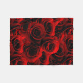 Donkere rode rozen voor jou fleece deken (Voorkant (Horizontaal))