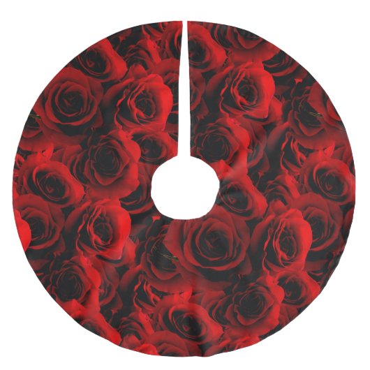 Donkere rode rozen voor jou kerstboom rok (Voorkant)