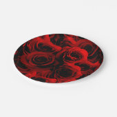 Donkere rode rozen voor jou papieren bordje (Gekanteld)