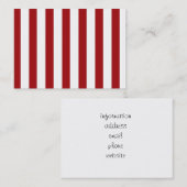 Donkere rode strepen (2e kleur toevoegen) visitekaartje (Voorkant / Achterkant)