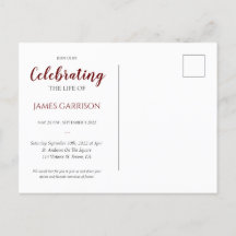 Donkere rode viering van het leven met foto rouwka