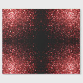 Donkere rode vlek Glitter sparkles Glamor Cadeaupapier (Vlak)