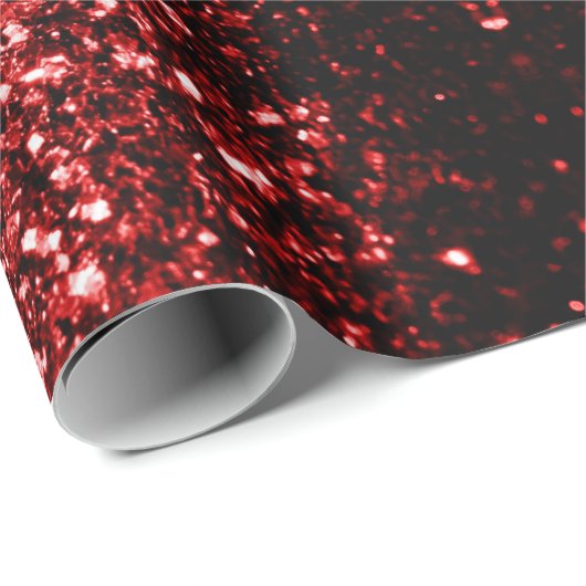 Donkere rode vlek Glitter sparkles Glamor Cadeaupapier (Rol Hoek)