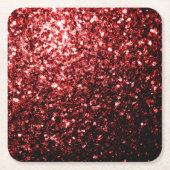 Donkere rode vlek Glitter sparkles Glamor Kartonnen Onderzetters (Voorkant)