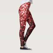Donkere rode vlek Glitter sparkles Glamor Leggings (Rechts)