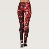 Donkere rode vlek Glitter sparkles Glamor Leggings (Achterkant)