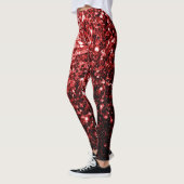 Donkere rode vlek Glitter sparkles Glamor Leggings (Links)