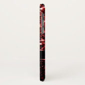 Donkere rode vlek Glitter sparkles Glamor Monogram Case-Mate iPhone Case (Achterkant/links)