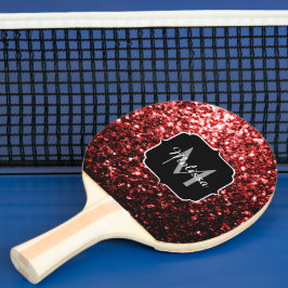Donkere rode vlek Glitter sparkles Glamor Monogram Tafeltennisbatje
