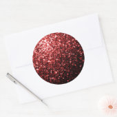 Donkere rode vlek Glitter sparkles Glamor Ronde Sticker (Envelop)