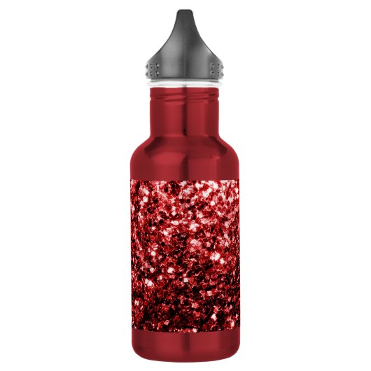 Donkere rode vlek Glitter sparkles Glamor Waterfles (Links)