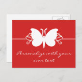 Donkere rode vlinder zwaait Briefkaart (Voorkant / Achterkant)