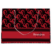 Donkere rode volleyballen personaliseren groot cadeauzakje (Voorkant)