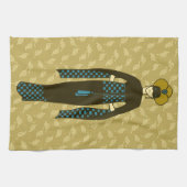  Donkere Rode Vrouw Turban Turkije Kunst Nieuwe Theedoek (Horizontaal)