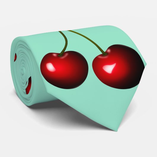 Donkere rode zoete kersen - Kies of voeg uw kleure Stropdas (Opgerold)