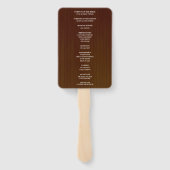 Donkere Roestige Gele Bloemige Mason Jars Bruiloft Handwaaier (Achterkant)