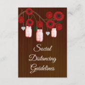 Donkere Roestige Rode Bloem Potten met Veiligheids Informatiekaartje (Voorkant)