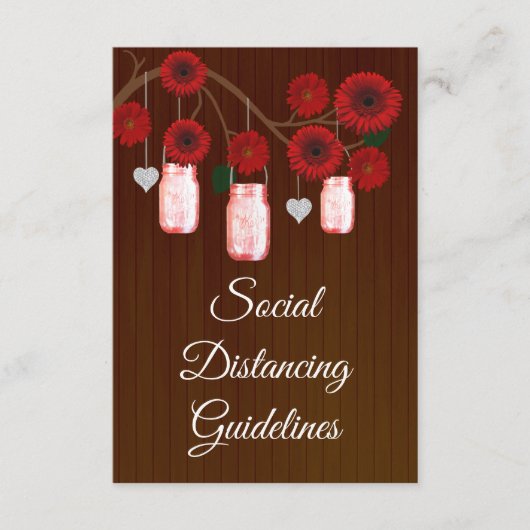 Donkere Roestige Rode Bloem Potten met Veiligheids Informatiekaartje (Voorkant)