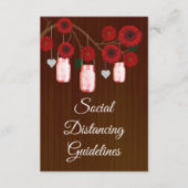 Donkere Roestige Rode Bloemige Metselwerk Pot Veil Informatiekaartje (Voorkant)