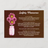 Donkere Roestige Roze Bloem Potten Jampot Veilighe Informatiekaartje (Voorkant)