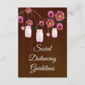 Donkere roestkleurige roze bloemenslingers Mason p Informatiekaartje (Voorkant)