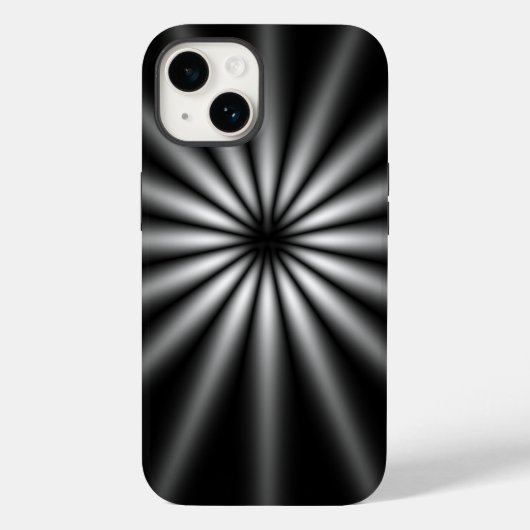 Donkere, roestvrije stalen Starburst Case-Mate iPhone Case (Achterkant)